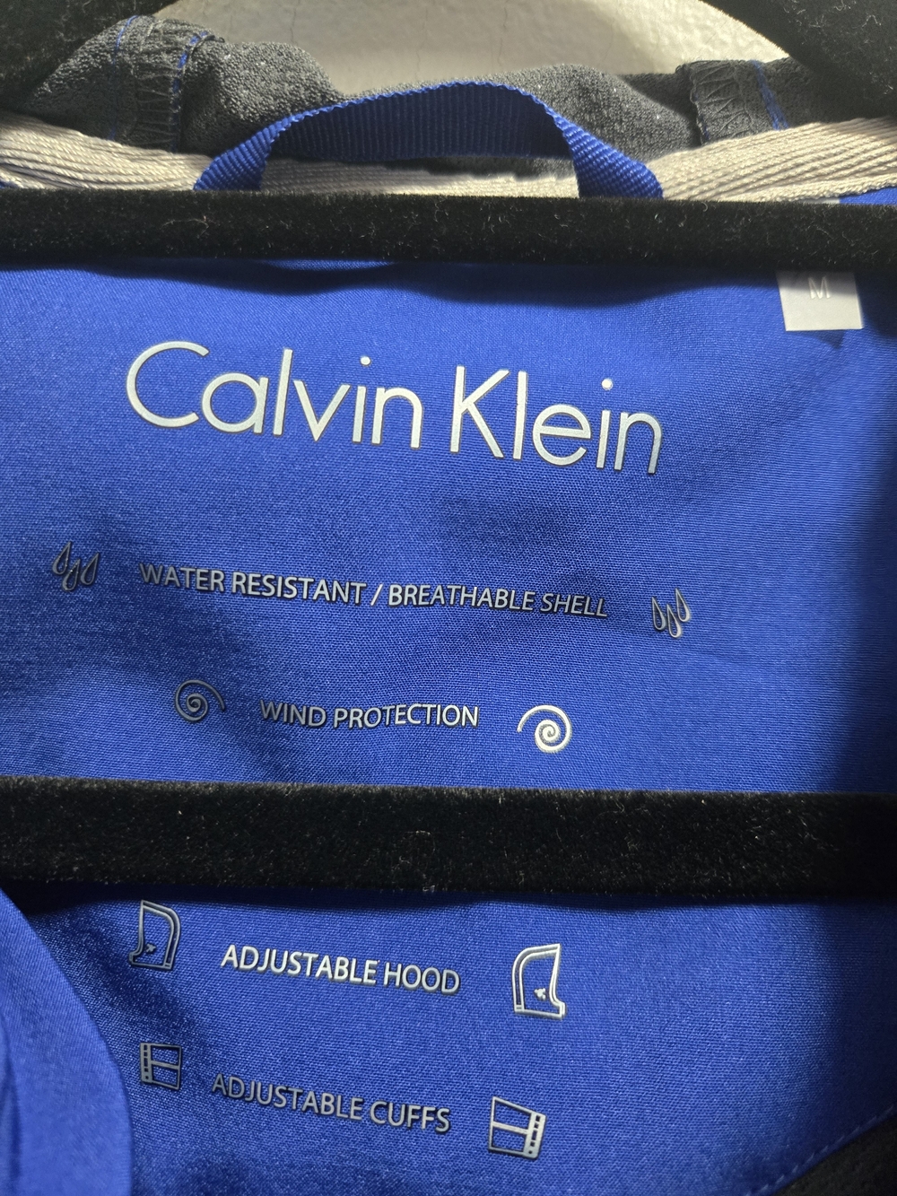 Calvin Klein Blue Zip-Up Hooded Coat - Picture 4 of 8